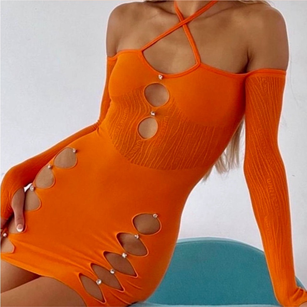 White Fox Cut Out Dress